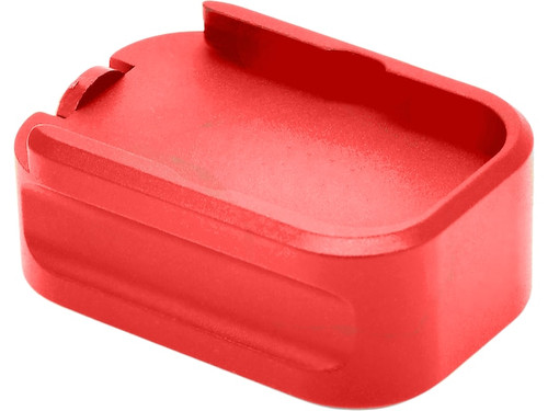 Warne Glock Model 17/22 Magazine Extended Base Pad Red view 2