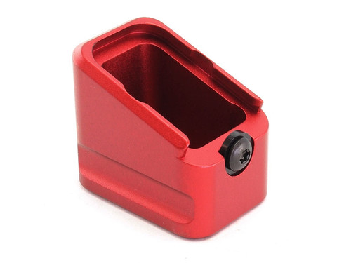 Warne Glock Model 17/22 Magazine Extension +5/9mm, +4/.40 Rounds Red