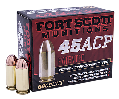 Fort Scott Tumble Upon Impact 45 ACP 180 gr Solid Copper Spun