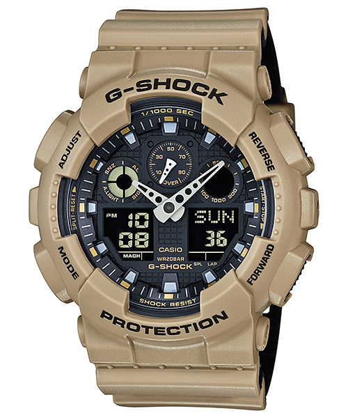 G-Shock Tactical XL Extra Large 52mm Analog-Digital Watch Beige