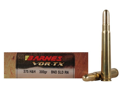 Barnes VOR-TX Safari 375 H&H Mag 300 Grain Banded Solid Round Nose