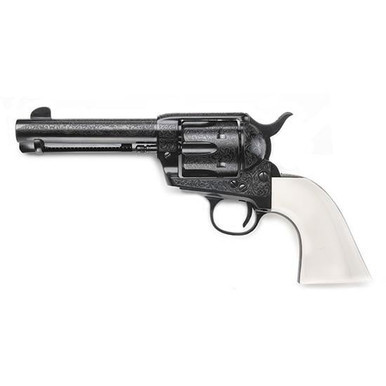 Pietta Engraved All Blue 357 Mag 4 3/4" Black