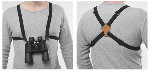 Bulldog Binocular Harness with Leatherback Black BDBH