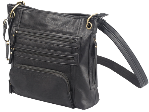 Bulldog Cross Body Concealed Carry Purse Black