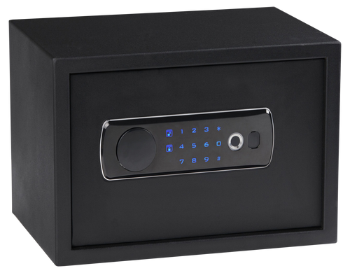 Bulldog Duo LED/Biometric Vault with Shelf Black BD5020