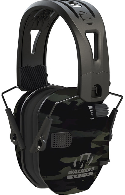 Walker's Razor Tacti Grip Muff With Rubber Headband Multicam Grey Camo