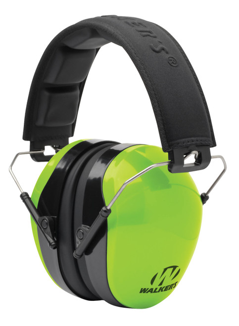 Walker's Dual Color Passive Muff Embossed Headband HI VIS Green