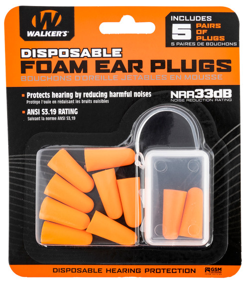 Walker's Foam Ear Plugs 10 Pack Blister