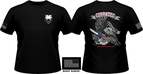 CobraTec X-Large Eagle T-Shirt Black