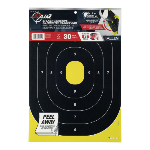 Allen EZ Aim Target 12.5 x 18.25 Silhouette 30 Per Pad 15372-30