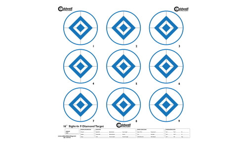 Caldwell Sight-In 9 Diamond 16" 10 Pack Target White view 2