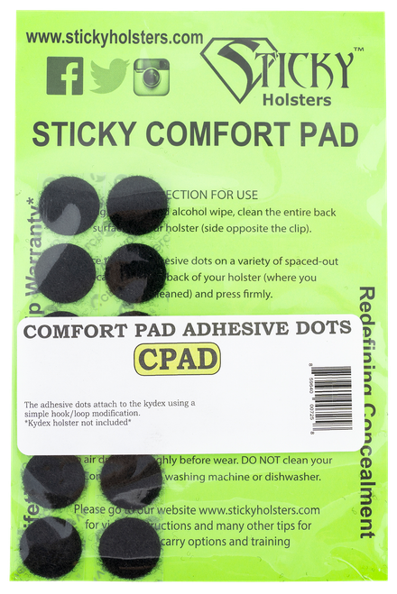 Sticky Holster Comfort Pad Adhesive Loop Dots Black