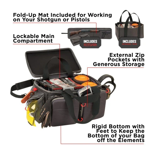 Allen Competitor Premium Molded Lockable Range Bag Gray