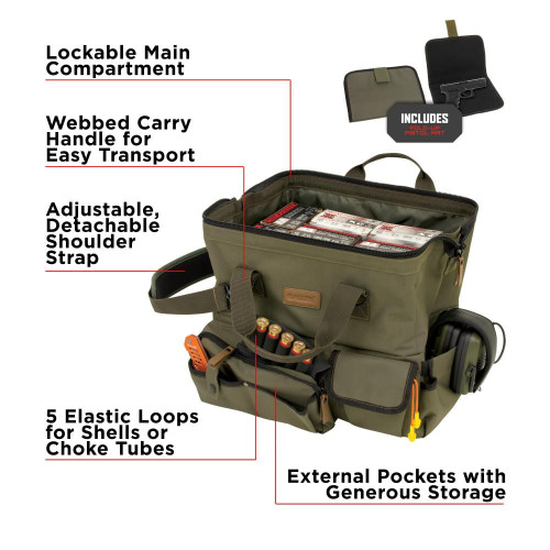 Allen Triumph Ripstop Range Bag & Handgun Mat Green 8329 view 2