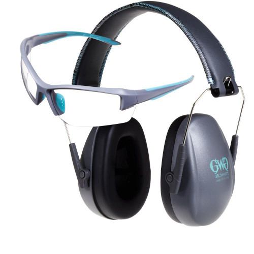 Allen Girls with Guns Safety Glasses & Earmuffs Combo Set Gray