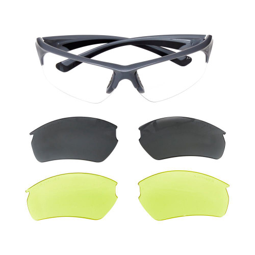Allen Ion Ballistic Shooting Glasses 3 Lens Set Black