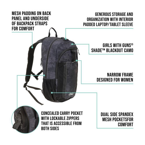 Allen Midnight Deluxe Backpack Shade Blackout