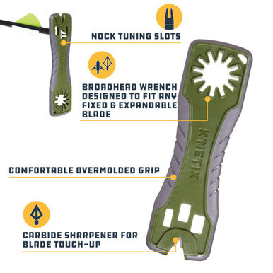 Allen K'Netix Broadhead Wrench & Sharpener Olive