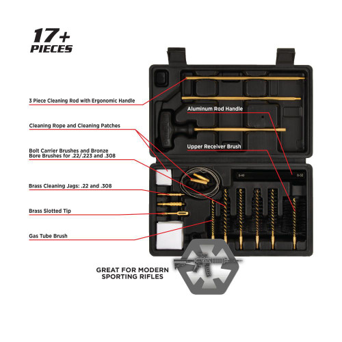 Allen Krome Modern Sporting Rifle Cleaning Kit Black view 2