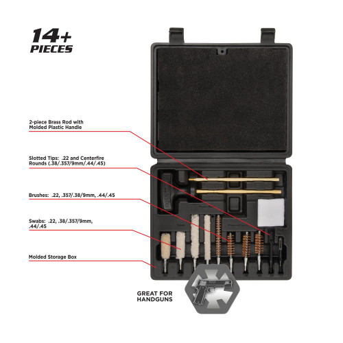 Allen Krome Compact Handgun Cleaning Kit Black