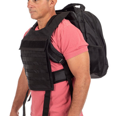 Rounded Bodyguard Switchblade Backpack Black