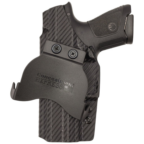 Rounded Beretta APX OWB Holster Carbon Fiber view 2
