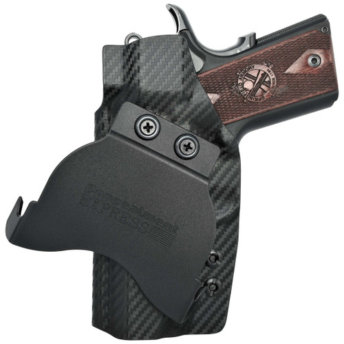 Rounded 1911 3.5 Officer OWB Holster Carbon Fiber view 2