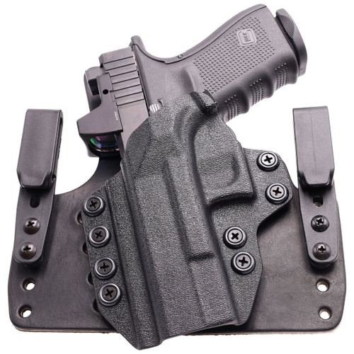Rounded 1911 3.5/4.25/5 Tuckable Hybrid Holster Black CEX-1911-425NR-BK-LH-WDLTHR