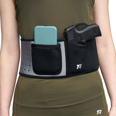 Rounded Belly Band Holster Belly Band Gray