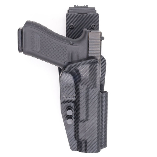 Rounded Canik TP9SFX OWB Competition Kydex Holster Carbon Fiber view 2