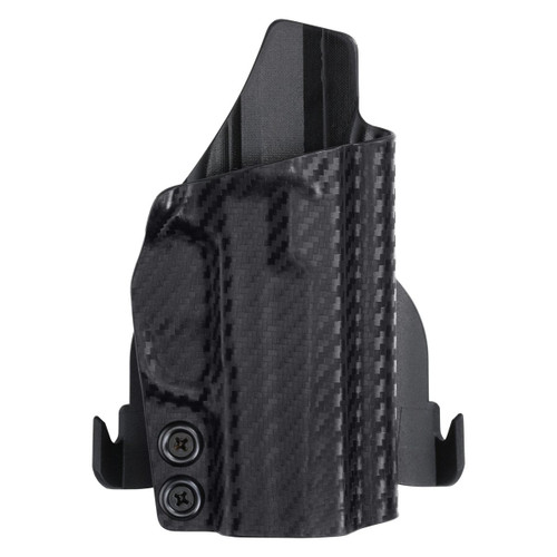 Rounded Canik TP9 Elite Sub-Compact OWB Paddle Holster Carbon Fiber