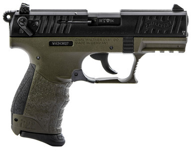 Walther P22 Q .22 LR 4.3" OD Green/Black