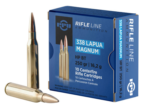 PPU 338 Lapua 250 Grain Standard Rifle HPBT