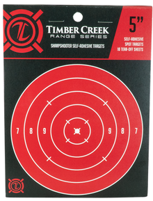 Timber Creek Sharp Shooter Self Adhesive Targets 5" 10 Pack Red