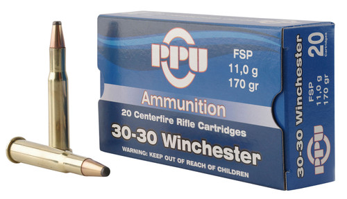 PPU 30-30 Win Standard Rifle Flat 2200 fps Soft Point