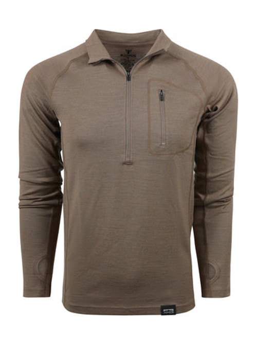 Kings Foundation 260 Merino 1/4 Zip Tee Small Khaki XKG4108-KHK-S