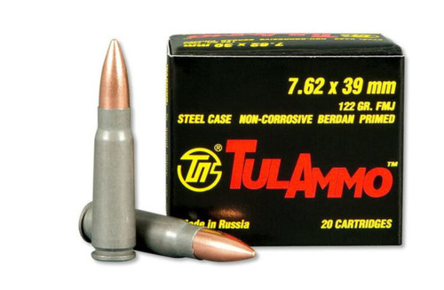 Tulammo 7.62x39mm 122 Grain Full Metal Jacket TULA762OS