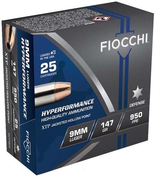 Fiocchi Hyperformance 9mm 147 gr XTP Jacketed Hollow Point view 2