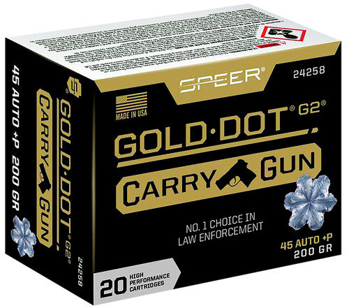 Speer Gold Dot G2 45 ACP 200 gr 1080 fps Hollow Point