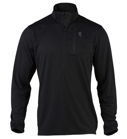Browning Early Season Large 3/4 Zip Shirt Black