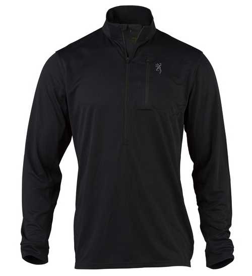 Browning Early Season XL 3/4 Zip Shirt Black