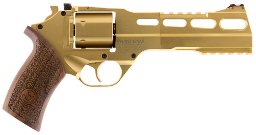 Chiappa Rhino 60DS 357 Mag 6" Gold with Walnut Grips