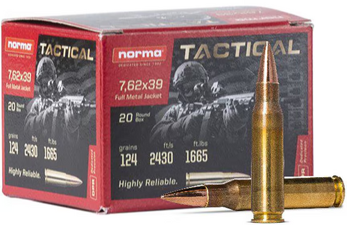 Norma Tactical 7.62x39mm 124 Grain Full Metal Jacket 295540020