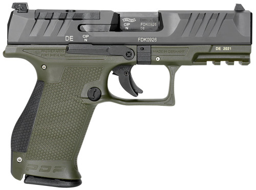 Walther PDP Compact Optic Ready 9mm 4" Green & Black view 2