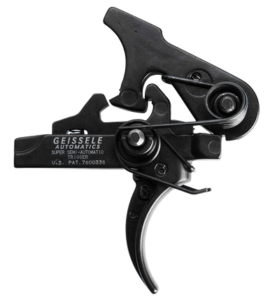 Geissele Automatics SSA Two Stage Curved Trigger 4.25-4.75" lbs Draw Weight Black