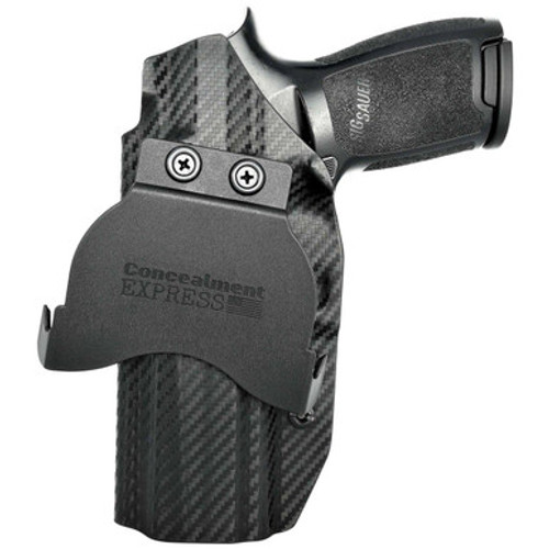 Rounded Sig Sauer P320 FS OWB Kydex Paddle Holster Carbon Fiber SSR-P320FS-CF-RH-OWBPDL