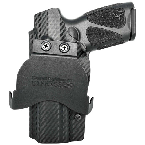 Rounded Taurus G3C OWB Kydex Paddle Holster Carbon Fiber view 2