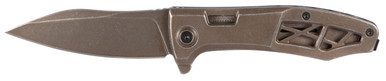 Kershaw Boilermaker Drop Point Brown Stonewashed 3.4" Folding