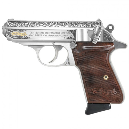 Walther PPK/S Meister Gold Ribbon 380 ACP 3.3" Stainless Steel