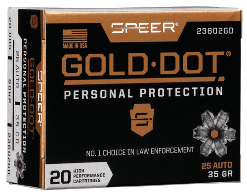 Speer Gold Dot Personal Protection 25 ACP 35 gr Hollow Point